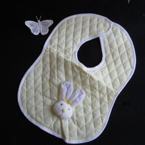 NWT - yellow quilted baby bib